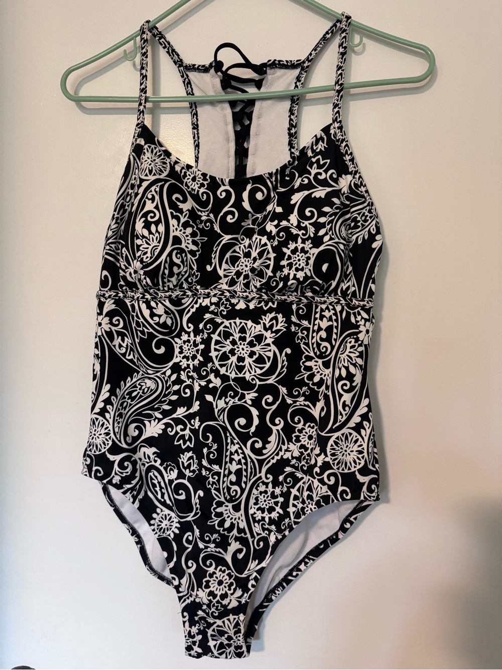 Black & White Paisley One-Piece Swimsuit